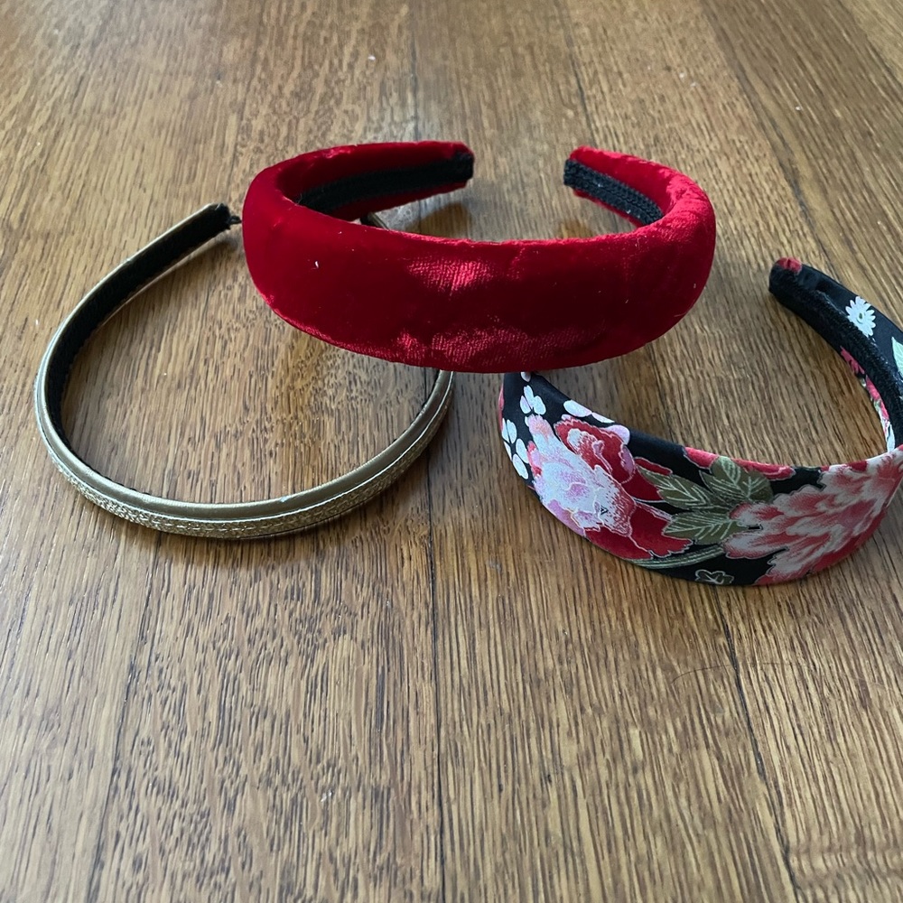 ASOS 3 Hair Headbands Accessories Velvet Floral